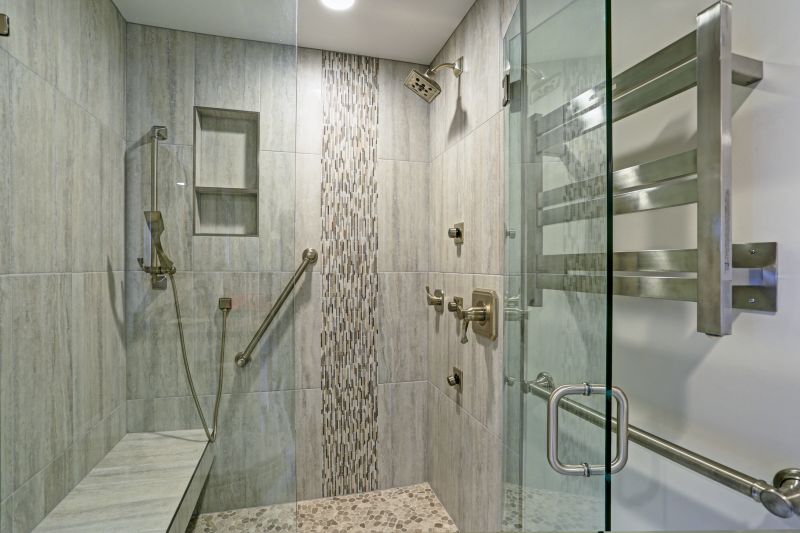 Walk-In Shower with Large Tiles